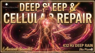 Cellular Repair While You Sleep: Ancient Sounds &amp;432Hz Deep Brown Noise 8 Hours Deep Rain (No Piano)