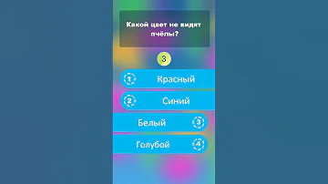 Какой цвет не видят пчёлы? #shorts #викторины #пчёлы