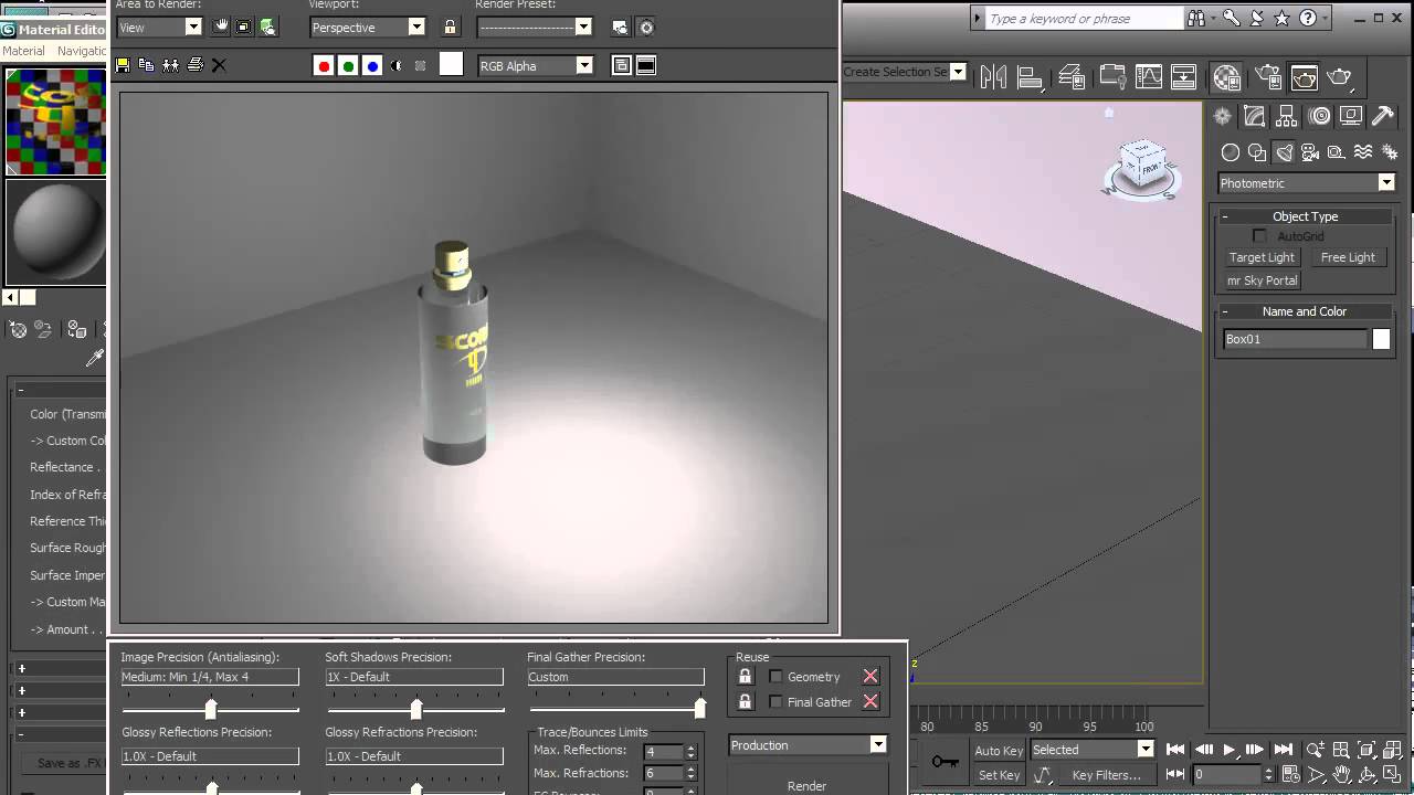 Envase de vidrio 3 3d Studio Max 3ds