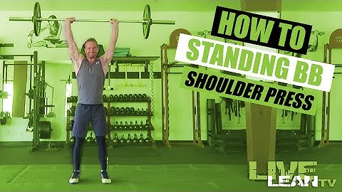 How To Do A STANDING BARBELL SHOULDER PRESS | Exercise Demonstration Video and Guide