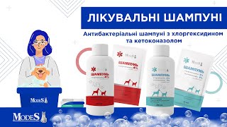 MODES Антибактеріальні шампуні з хлоргексидином та кетоконазолом для собак та котів