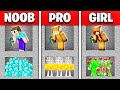 NOOB vs PRO vs GIRL FRIEND FIRST ONE TO DIG STRAIGHT DOWN WINS $1,000! (Minecraft Challenge)