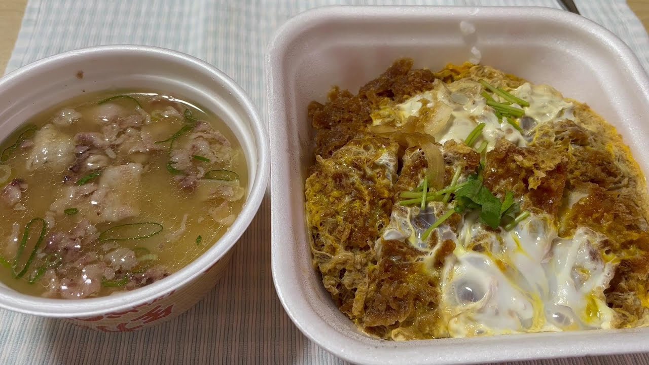 かつや　カツ丼（松）＆とん汁（大）