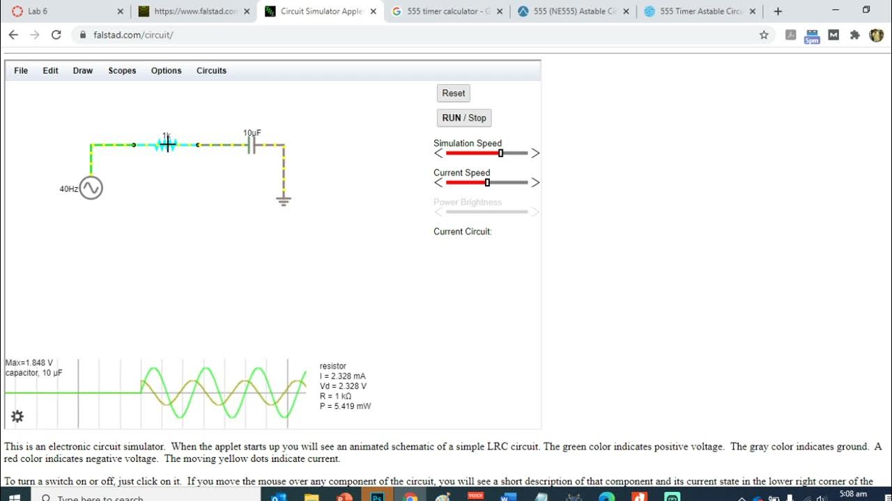 falstad Online Circuit Simulator [quick Tutorial] - YouTube