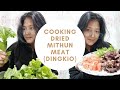 Try this simple and delicious recipes cooked dried mithun meat dingkio in a local style 