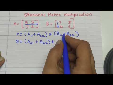 DAA Strassen's matrix multiplication | DAA matrix multiplication