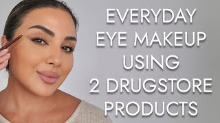 EVERYDAY EYE MAKEUP TUTORIAL USING DRUGSTORE MAKEUP | NINA UBHI