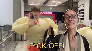 Crazy Karen Assaults Sumo Man!
