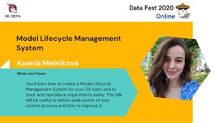 Ksenia Melnikova: Model Lifecycle Management System (ENG)