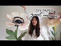 Giant paper anemone flower diy how to make standing flower backdrop