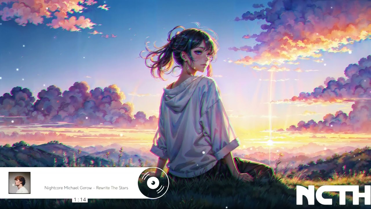 Nightcore Michael Gerow - Rewrite The Stars (4K Video)