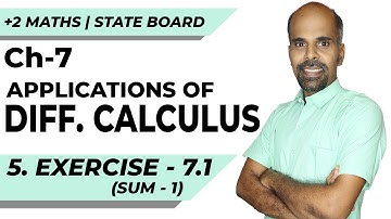 +2 | Ex - 7.1 | Sum No. 1 | Applications of Diff. Calculus | Class 12 | State Board | ram maths