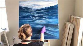 Oil Painting Tutorial  How to Paint Realistic Ocean Waves