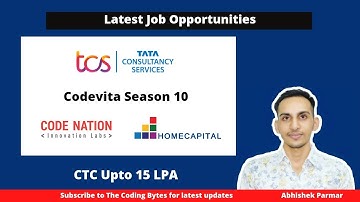TCS Hiring | TCS CodeVita 10 | Codenation | Latest Off Campus | Abhishek Parmar | The Coding Bytes