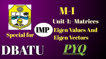 #matrices #engineeringmathematics #eigenvalues #pyq #eigenvectors #dbatu #apnamathswala