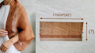 Simple sewing idea with square fabric / completed in 10 minutes