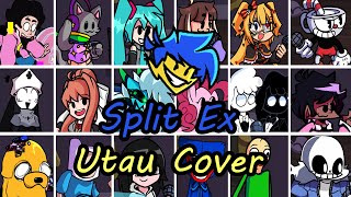 Split Ex but Every Turn a Different Character Sings (FNF Split Ex Everyone Sings It) - [UTAU Cover]