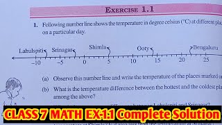 Class 7 Maths Chapter 1 l NCERT EXERCISE-1.1 l integers l CBSE Board l Solution l Class 7 maths screenshot 5