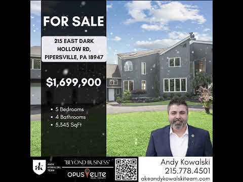 215 E Dark Hollow Rd, Pipersville, PA home video tour