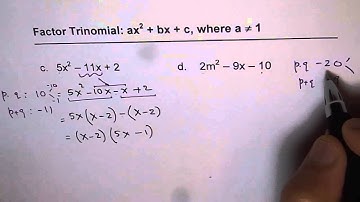 25 All Trinomial Cannot Be Factored