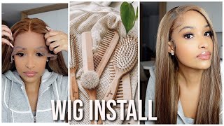 SPRING BEGINNER FRIENDLY HONEY BLONDE WIG INSTALL! Ft. Unice Hair screenshot 4