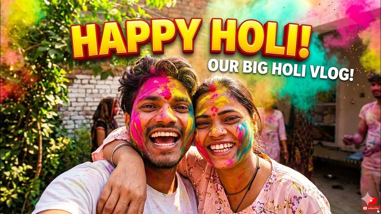 🌈 Happy Holi Part - 1 | Holi Celebration Vlog#happyholi #holivlog #holicelebration #desivlog #family