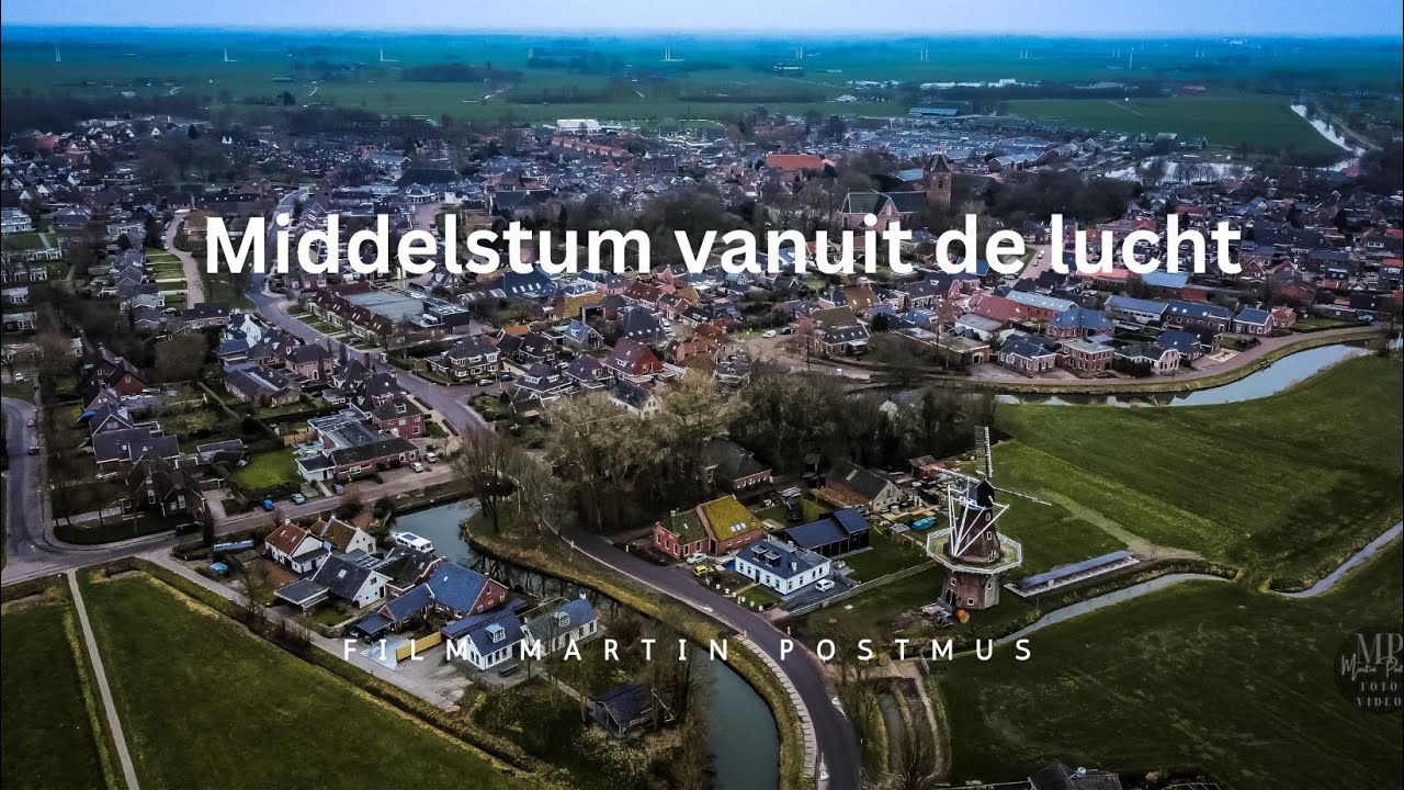 Middelstum vanuit de lucht