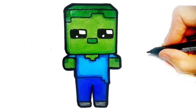 Como desenhar o Creeper do Minecraft ✍️😬 #desenho #minecraft