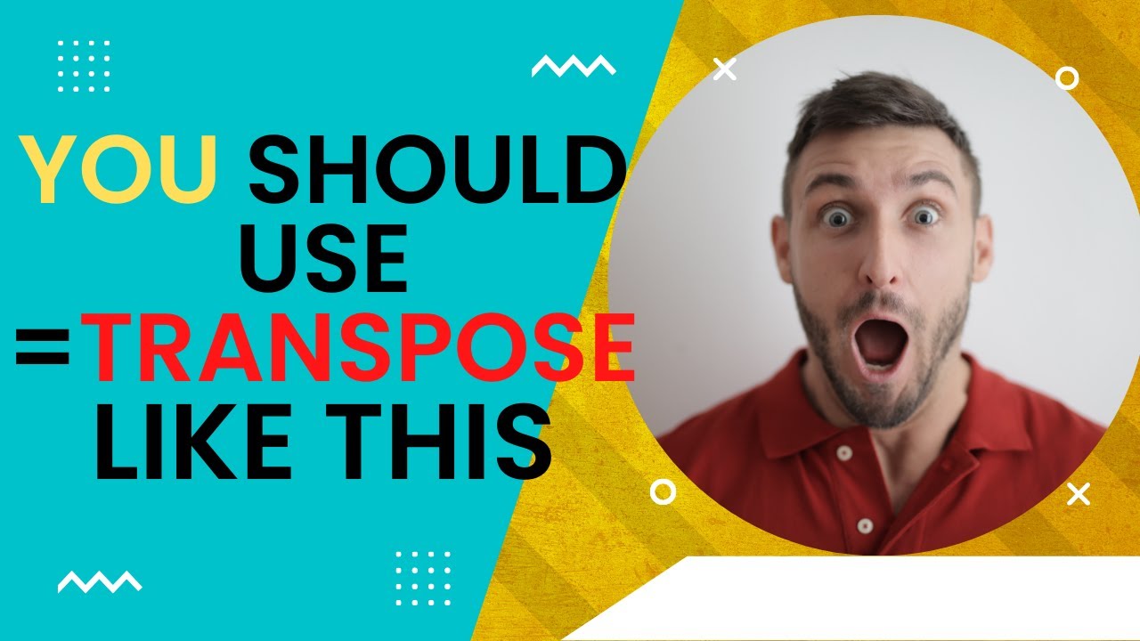 how to use Transpose in excel?