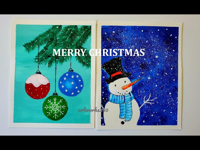 easy christmas painting ideas