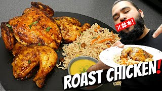 Full Roast Chicken with Rice and Sauce | Halal Chef