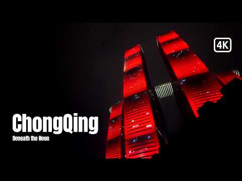 Chongqing Night Walk: Riverside Streets & Neon Lights in China [4K]
