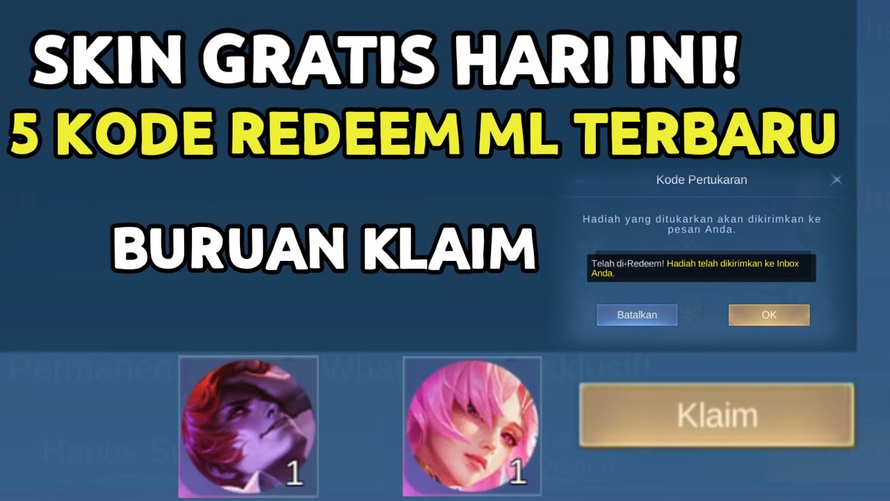 AMBIL SEKARANG! 5 KODE REDEEM ML TERBARU KODE REDEEM MOBILE LEGENDS HARI INI UPDATE FEBUARI 2026