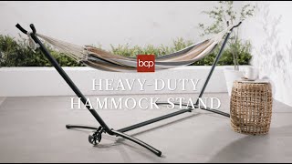 Portable Heavy-Duty Steel Hammock Stand w/ Built-In Wheel, Case - 9ft –  Best Choice Products