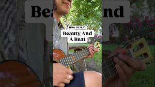 Beauty And A Beat EASY Ukulele Tutorial 🎶🎸 | Justin Bieber Ukulele Lesson #shorts