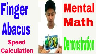 Finger Abacus and Mental Math Demonstration|Fast Calculation