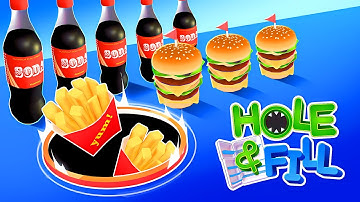 Hole and Fill: Collect Master! (Food Hoarding!) Gameplay | iOS, Android, Arcade Game