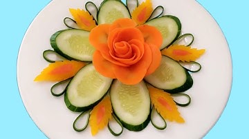 Cắt tỉa hoa hồng từ cà rốt dưa chuộtlHow to make carrot & cucumber rose
