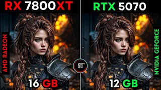 NVIDIA RTX 5070 VS AMD RX 7800 XT : TEST IN 20 GAMES