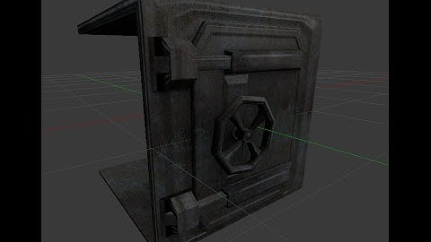 Sci-Fi door 1 with animation made in Blender