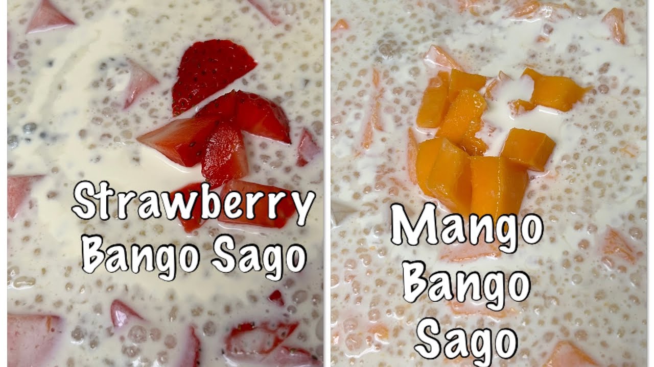 Mango Bango Sago//Strawberry Bango Sagoquick and easy recipe Mango