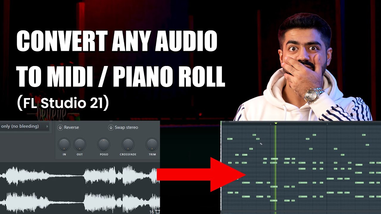 How to Convert Any Audio File to Midi Roll / Clip in FL Studio 20 & 21 ...