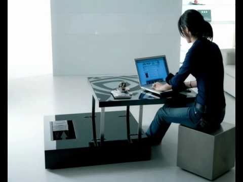 Ozzio couchtisch flat laptoptisch Coachtisch zum hochklappen