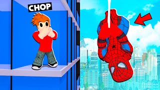 BECOMING SPIDERMAN TO TROLL CHOP INSIDE ROBLOX