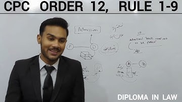 CPC ORDER 12 RULE 1 - 9 | Admissions | cpc orders 