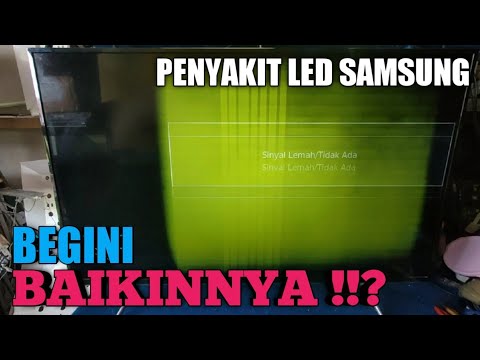 cara perbaiki TV LED Samsung gambar bergaris berbayang | UA43K5002