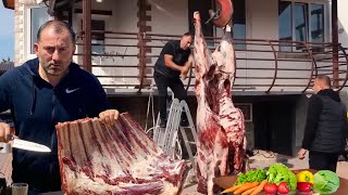 Carnicero prepara un enorme cadáver de un toro | video recopilatorio de cocinar carne con verduras by GEORGY KAVKAZ Cocinero 328,573 views 11 months ago 2 hours, 23 minutes