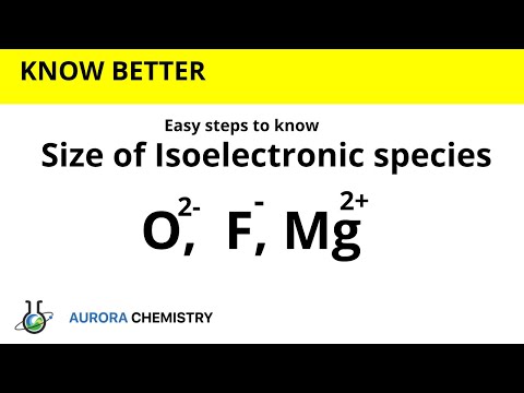 Video: Hebben iso-elektronische soorten dezelfde grootte?