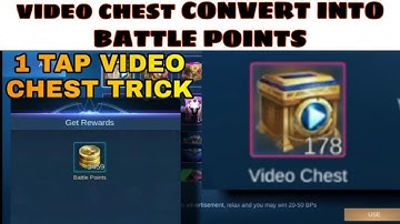 How to convert video chest into battle points without watching videos in Mobile Legends |Hack