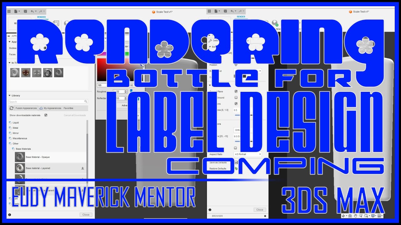 Rendering Bottle for Label Design Comping - YouTube